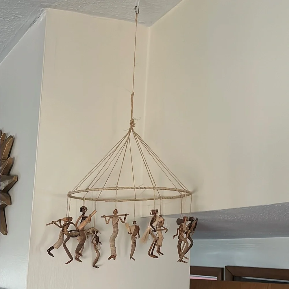 ▫️Tribal Wood/Woven Handcrafted Hanging Mobile with Figurines - Picture 2 of 4